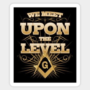 Meet Upon The Level Masonic Freemason Sticker